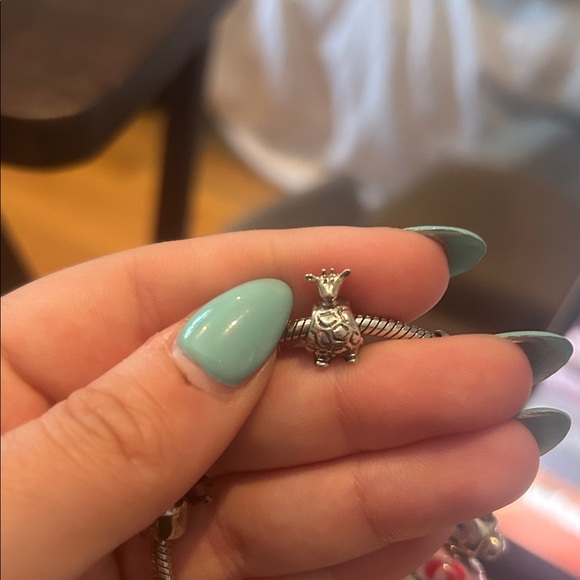 Pandora Silver Bracelet with Red and Gold Charms - Picture 3 of 6